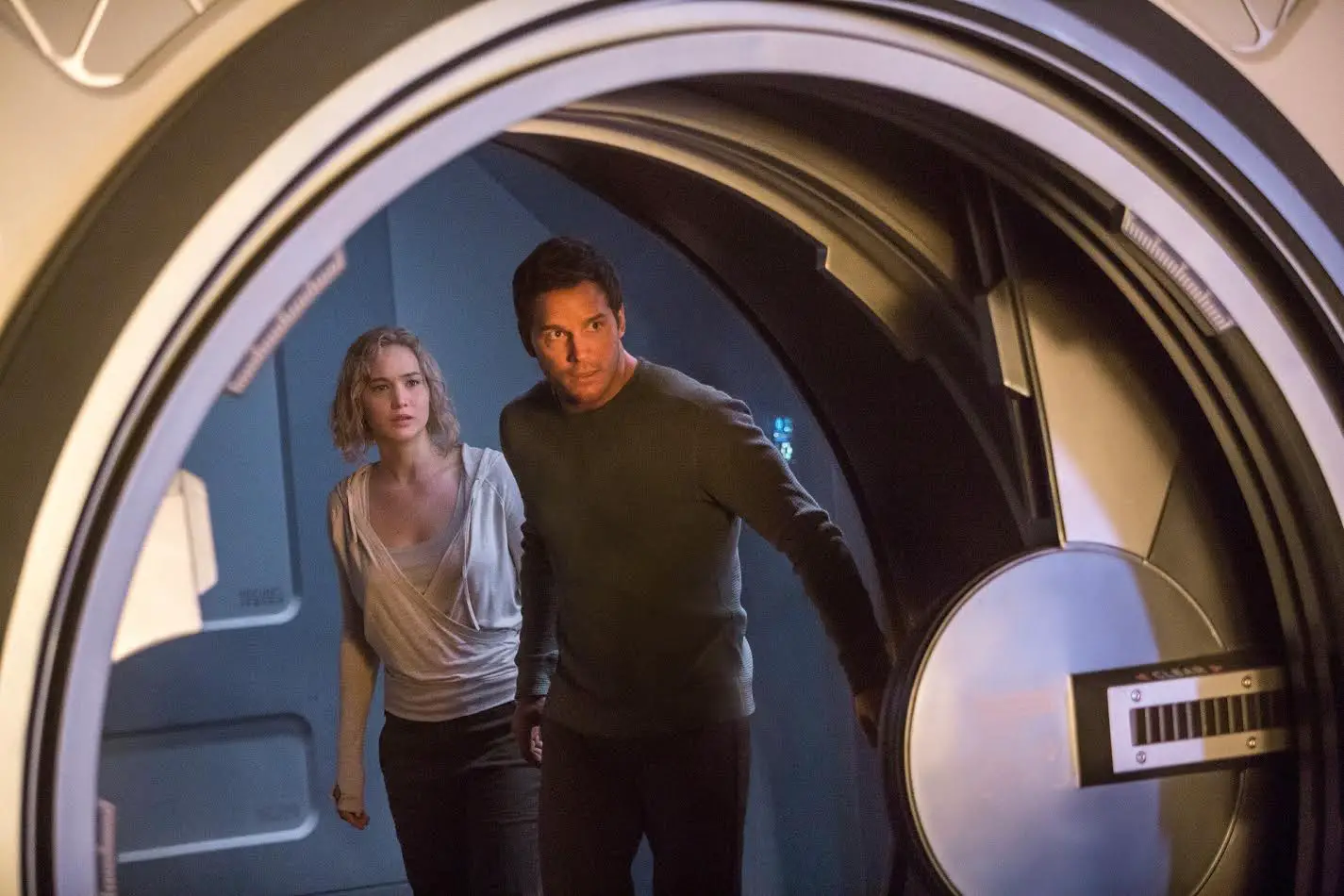 Jennifer Lawrence and Chris Pratt star in Columbia Pictures' PASSENGERS.