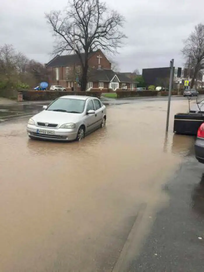 Stockport Road in Timperley village