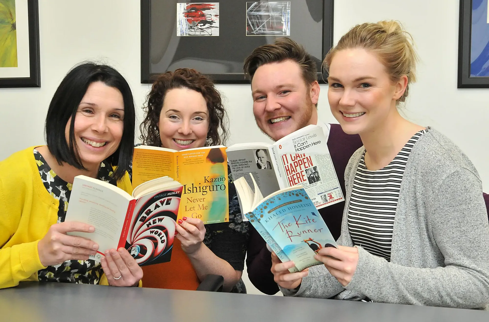 Pictured with St Ambrose head of English Maxine Hill (left) are science teachers Amy Brogan, Paul Allen and Victoria Winterbottom