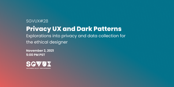 Explorations into privacy and data collection for the ethical designer