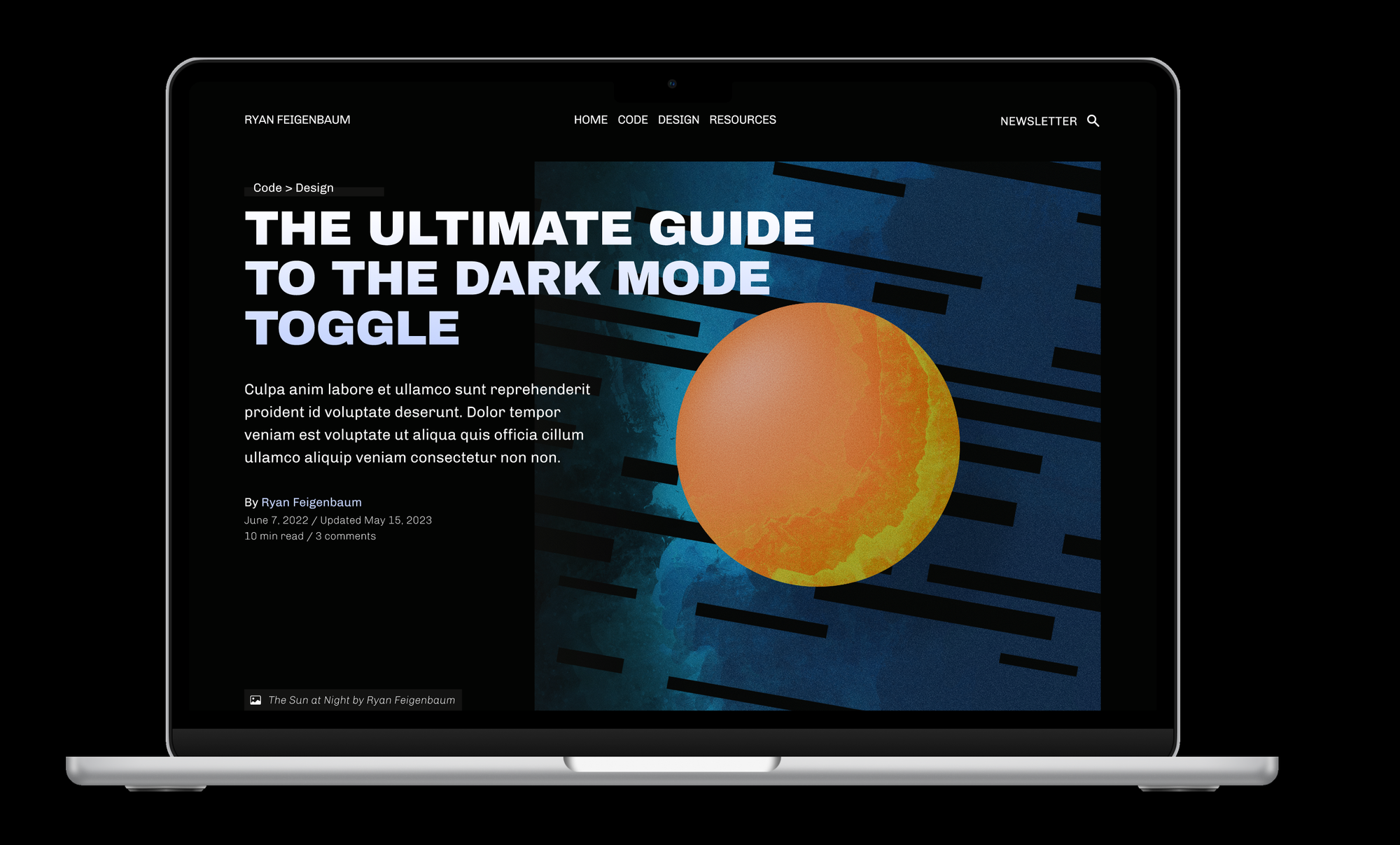 Theme example - techno manifesto