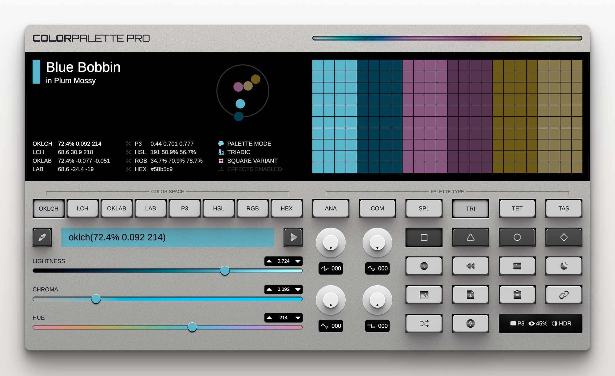 My ColorPalettePro synth