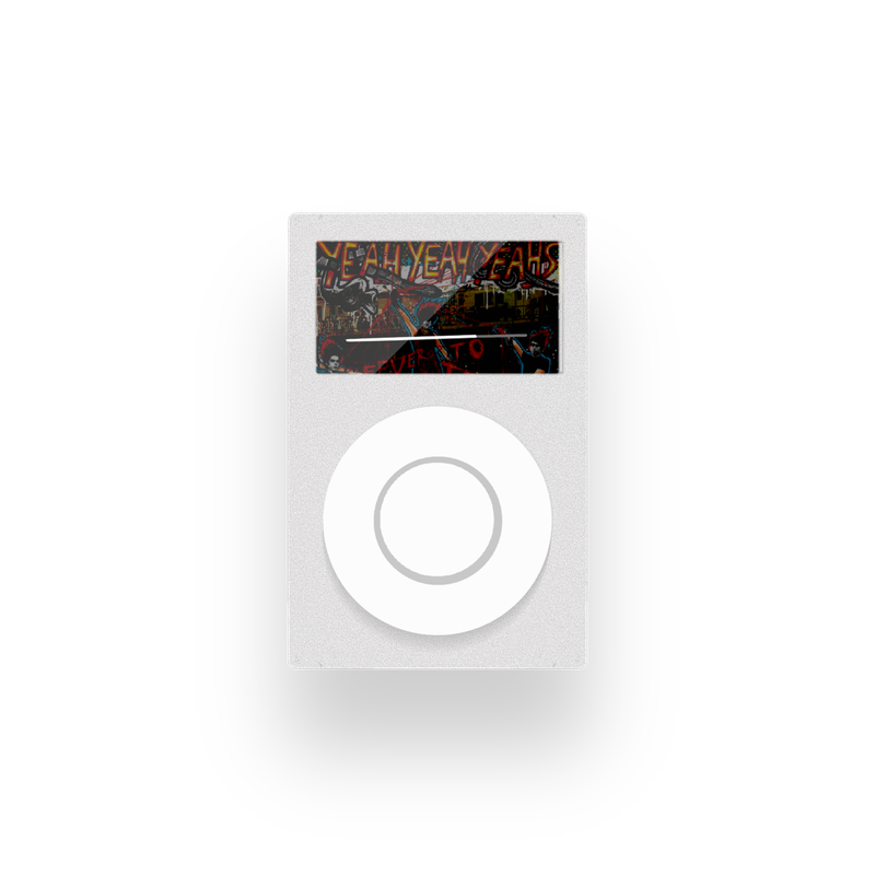 iPod digital art with yeah yeah yeahs in the now playing area