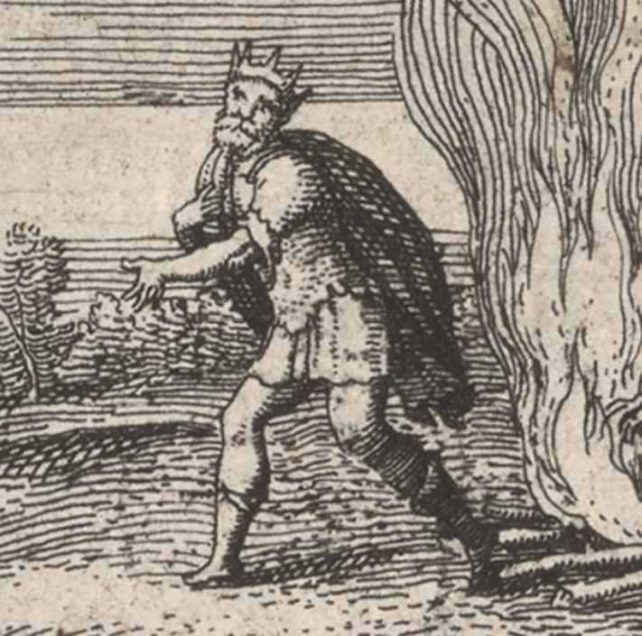 The image depicts a medieval knight in armor, holding a torch, with a smoldering fire in the background.
AI-generated content may be incorrect.