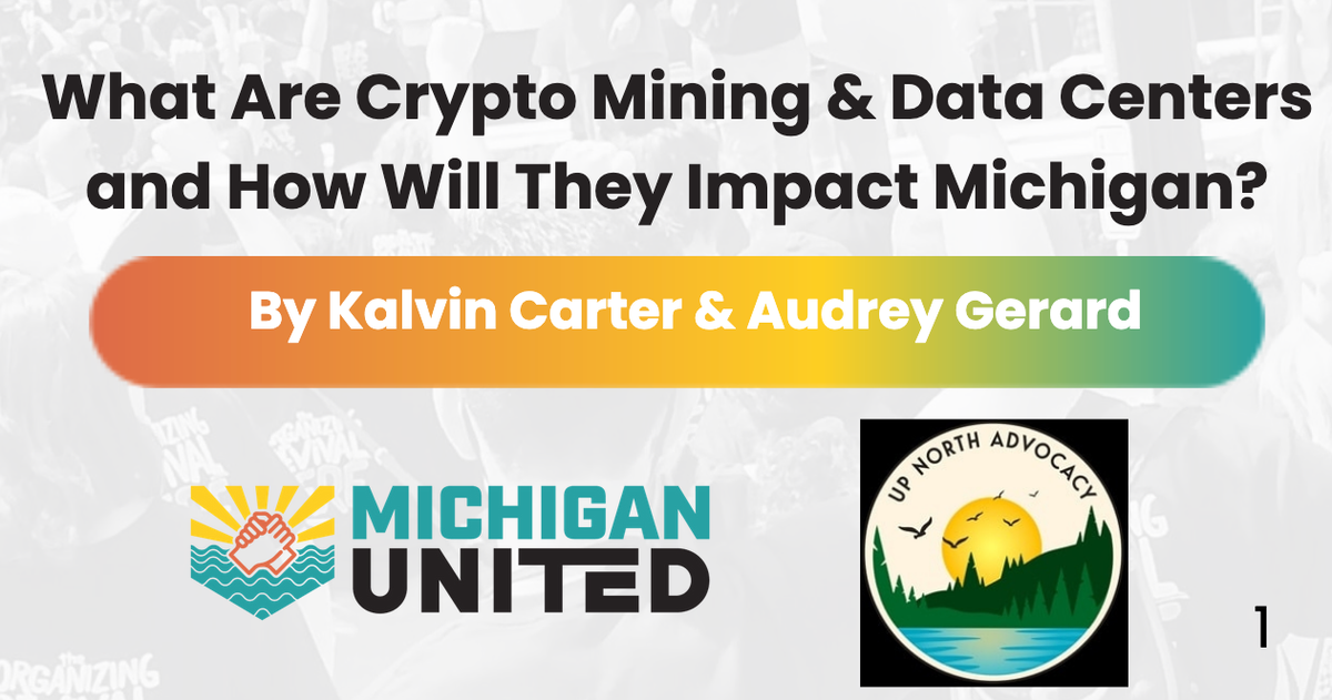 Now: Cryptomining and AI Data Centers