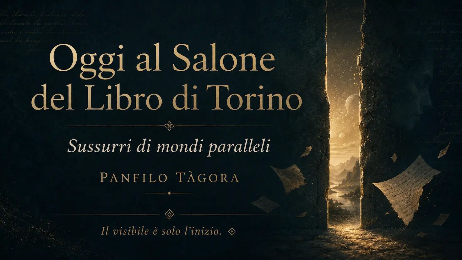 Panfilo Tàgora al Salone del Libro di Torino 2026 con Sussurri di mondi paralleli