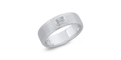 Ben Bridge 0.39 Natural Emerald Cut Diamond Band $4.799 