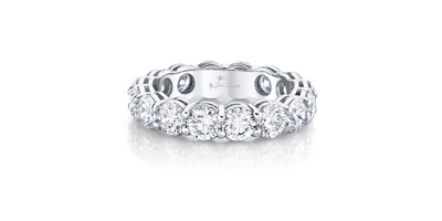 Jean Dousset 4.00 Carat 18K WG Lab-created Diamond Band-$5,600