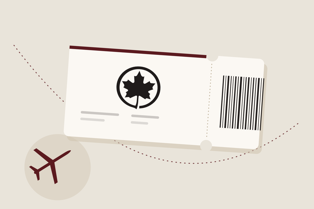 Air Canada logo on a boarding pass