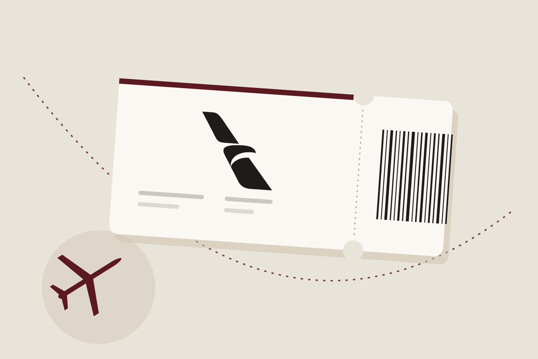 American Airlines logo on a boarding pass