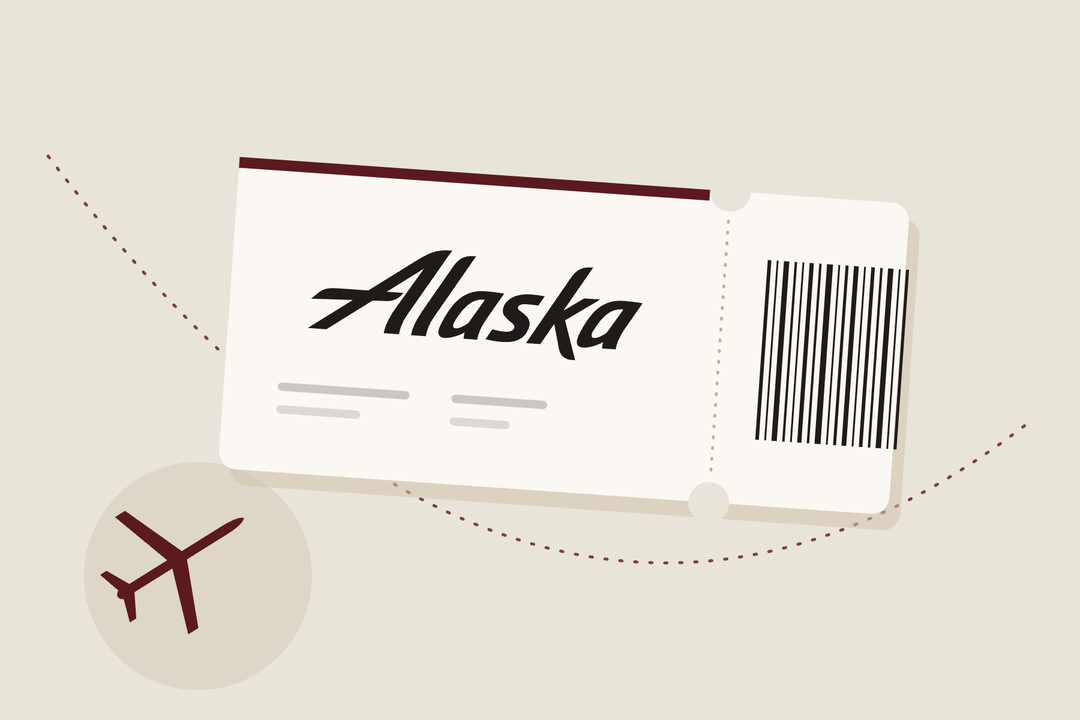 Alaska Airlines logo on a boarding pass