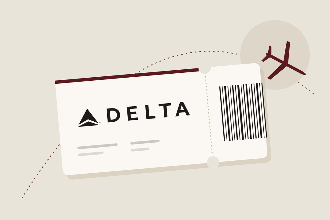 Delta logo on a boarding pass
