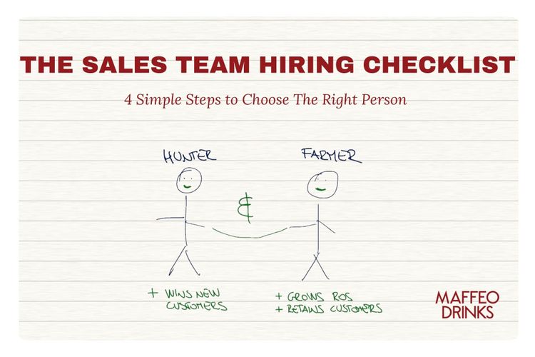 The Sales Team Hiring Checklist: 4 Simple Steps to Choose The Right Person