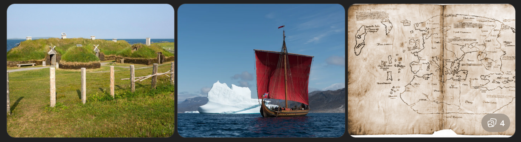 Archaeological site at L'Anse aux Meadows in Newfoundland, the confirmed Norse settlement dating to around 1000 CE proving Europeans reached North America nearly five centuries before Columbus