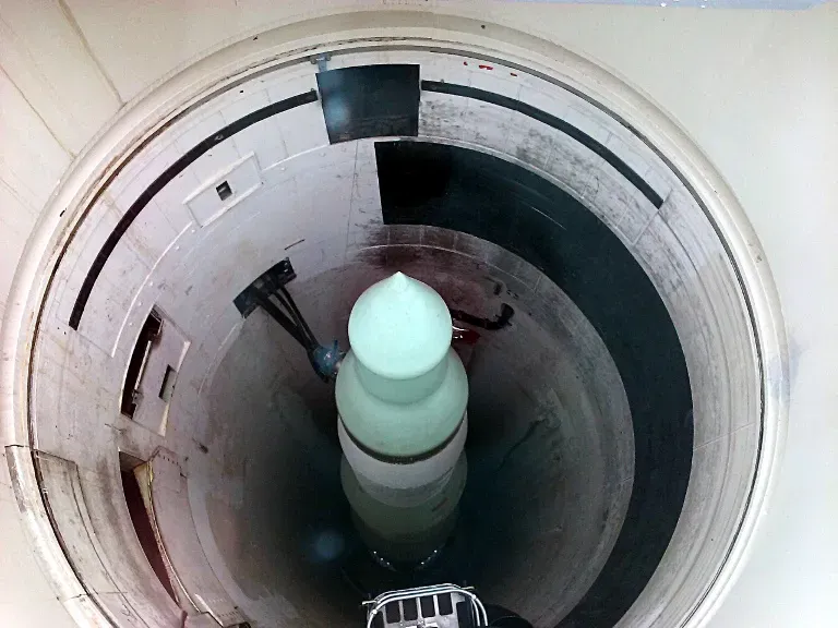 Minuteman III ICBM in its hardened underground silo, 1989