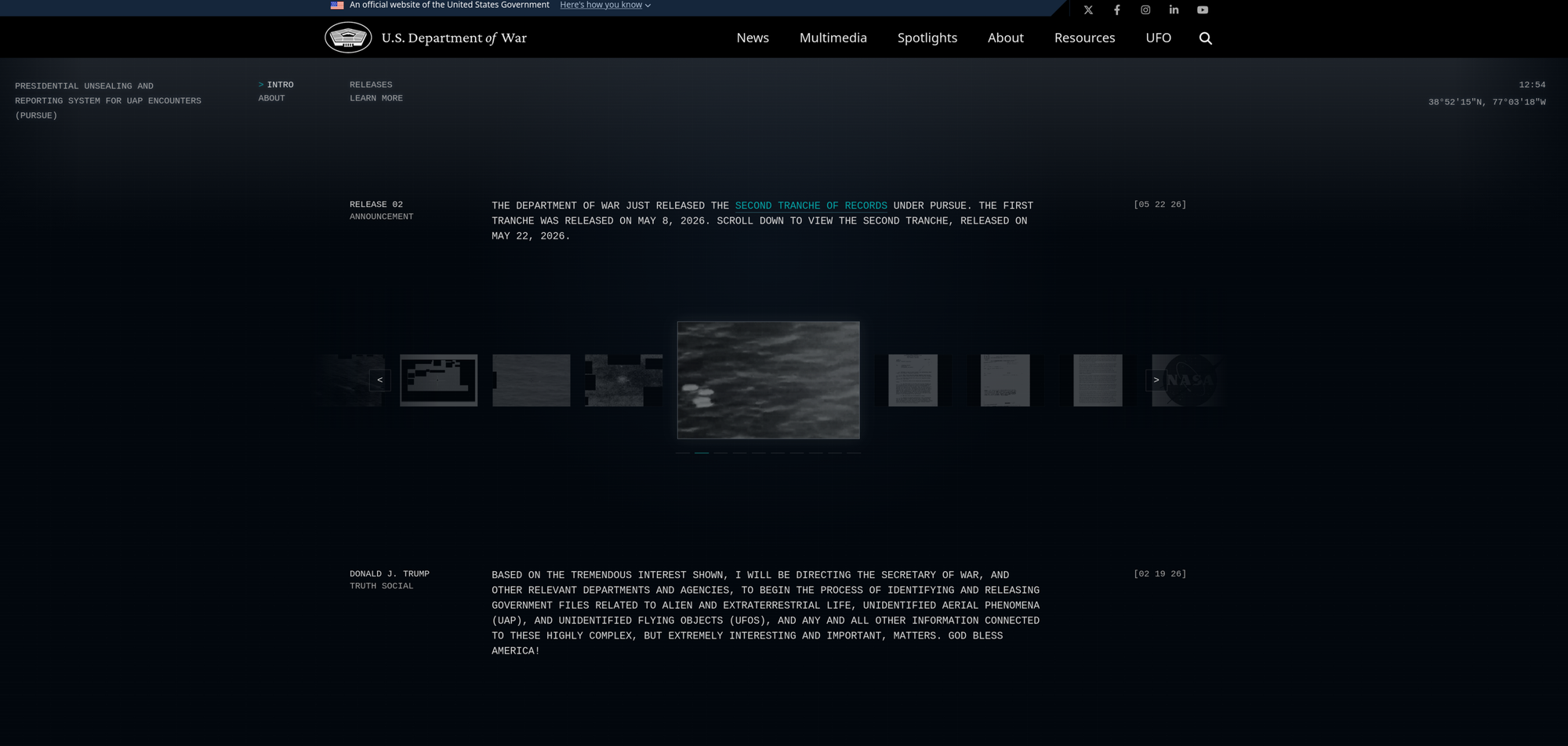 PURSUE portal webpage