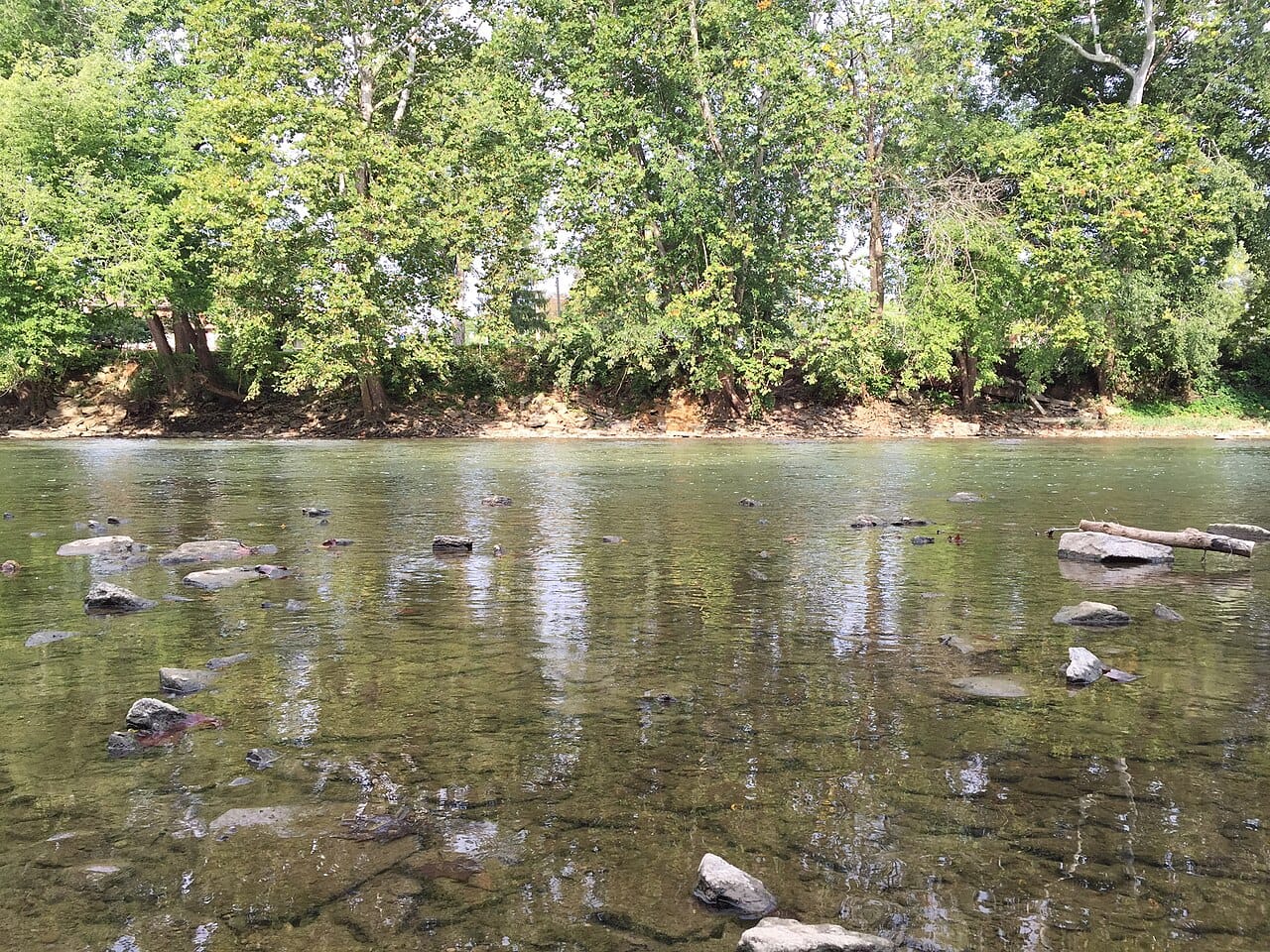 The Little Miami River at C Roger Nisbet Park in Loveland, Ohio