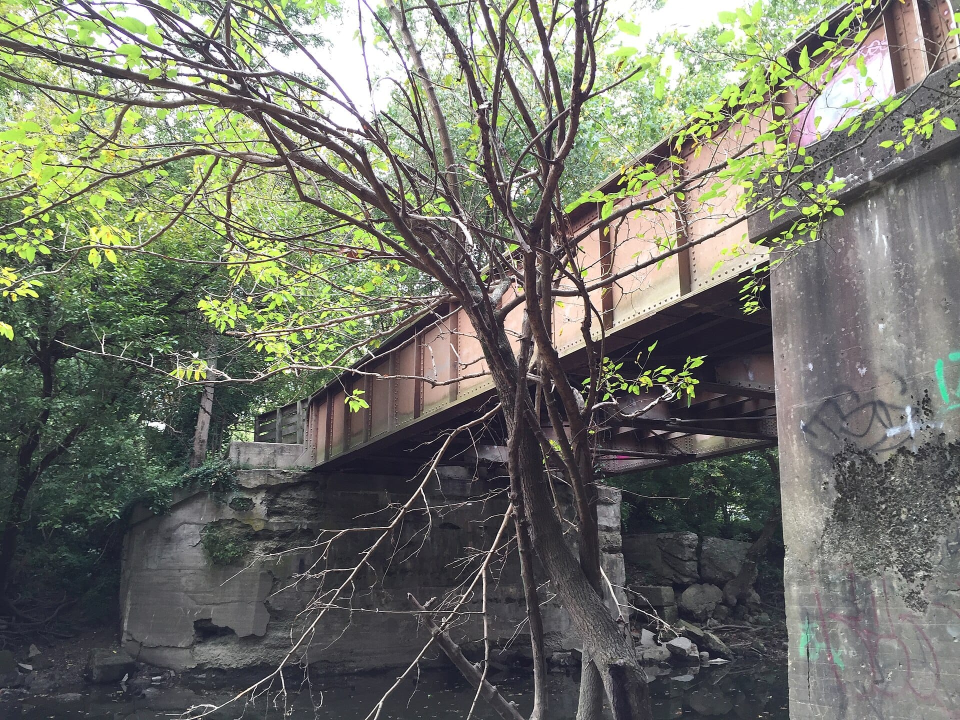 Old bridge foundations over O’Bannon Creek in Loveland, Ohio