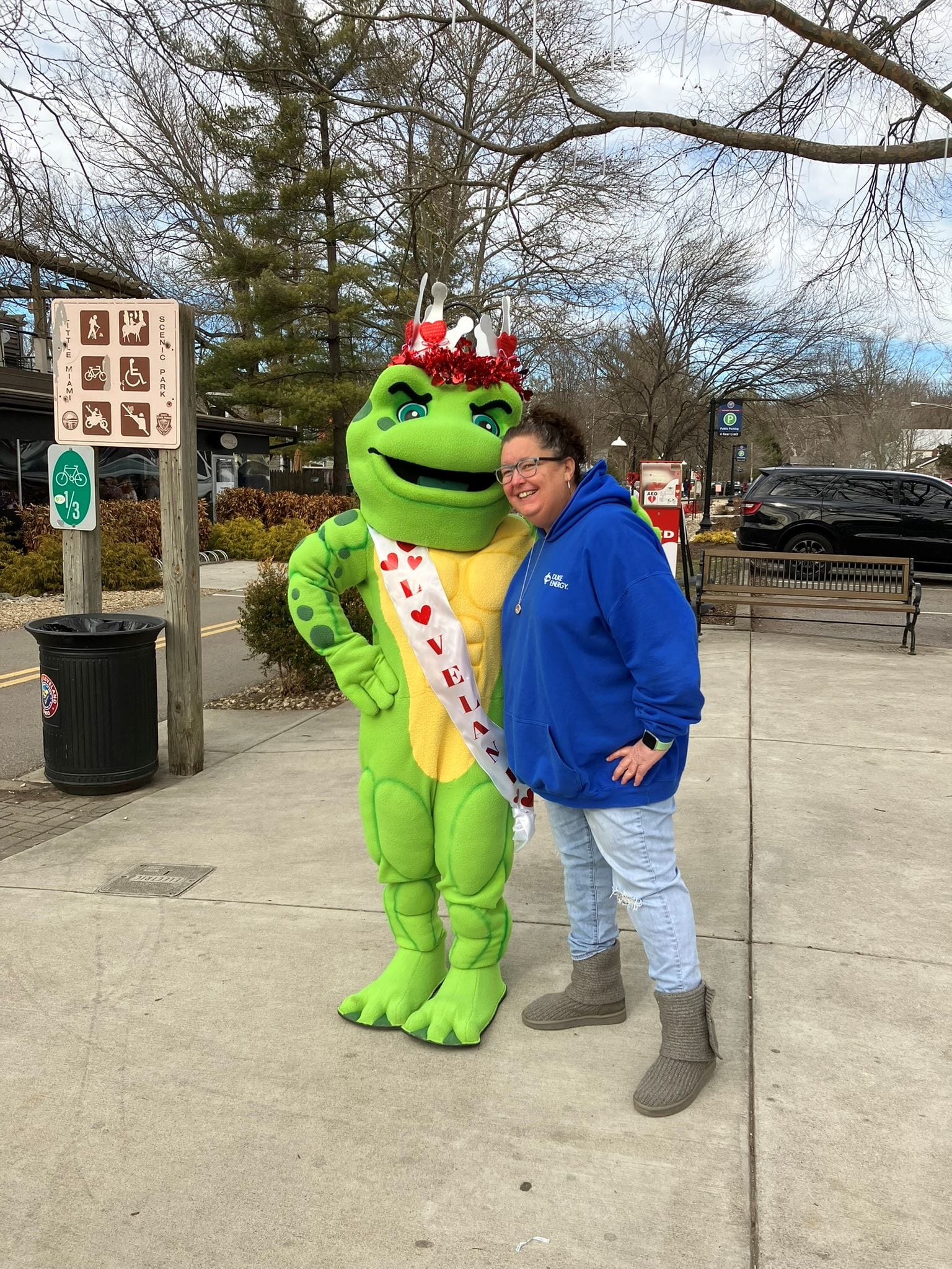 City of Loveland page presenting the Loveland Frogman as the official city mascot