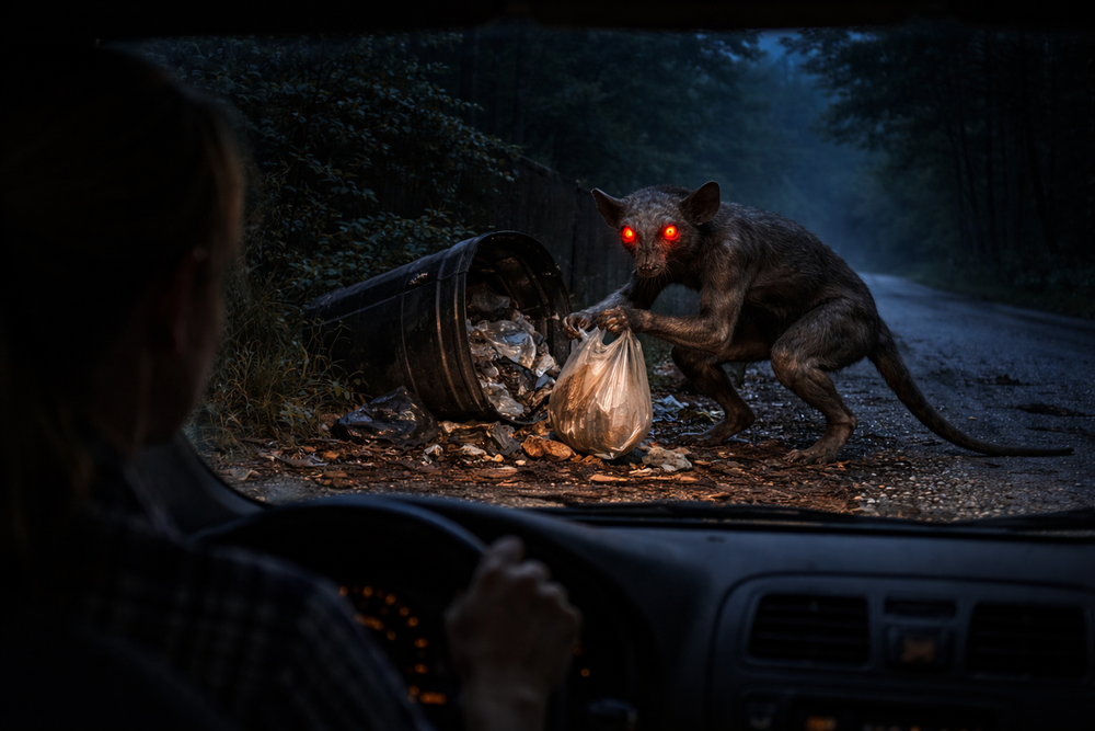 Red-Eyed Creature Sighted Near Holly, Michigan, in 2008