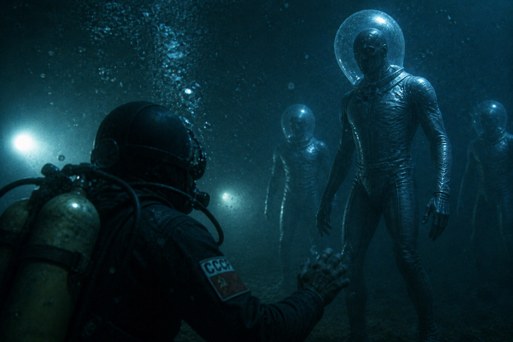 Soviet Navy Divers Report 10-Foot Aquatic Humanoids in Lake Baikal, 1982