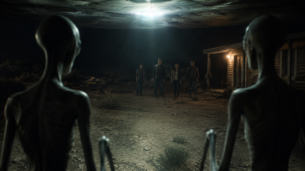 Mantis-Like Humanoids Reported Near Hovering Oval Craft Outside Monahans, Texas