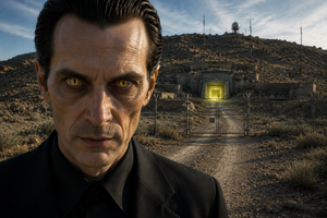 Former Marine Reports Encounter with Mysterious Desert Facility and Feline-Eyed Stranger Near Las Vegas