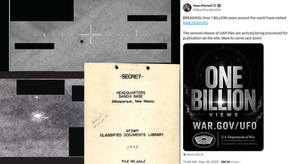 US Department of War UAP Page Surpasses One Billion Views Amid Disclosure Debate