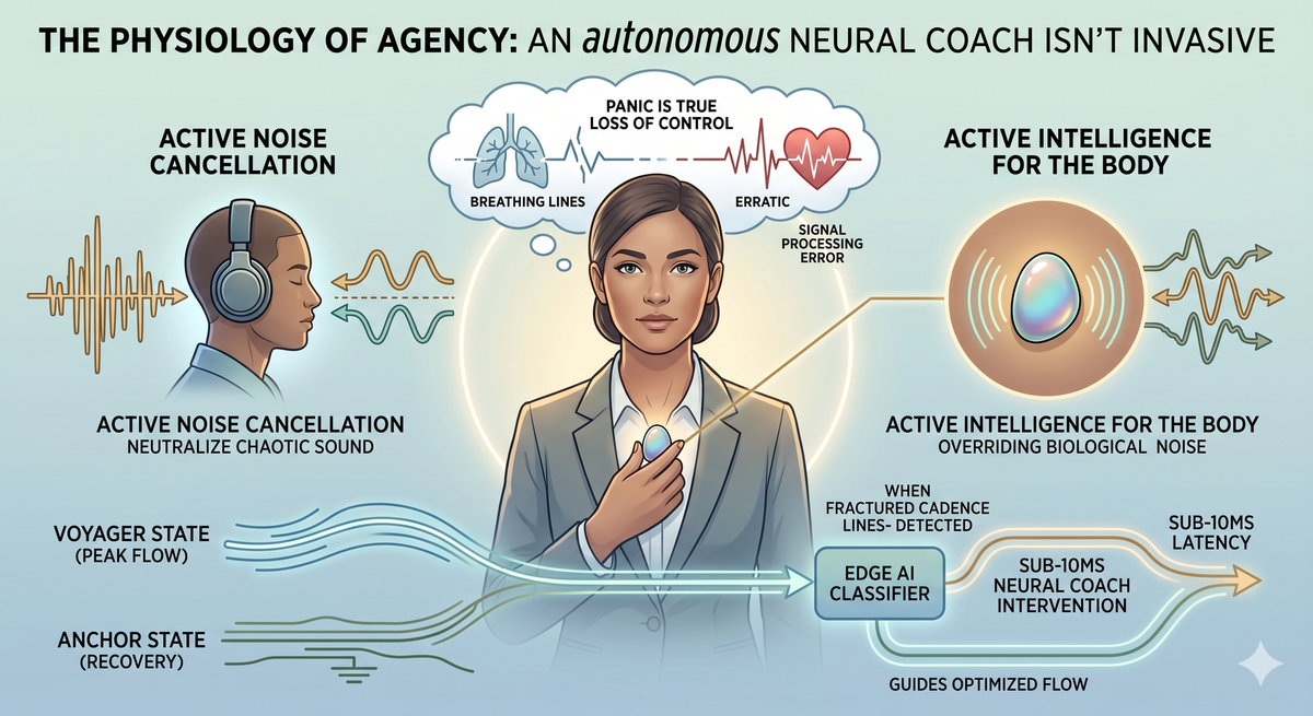 The Physiology of Agency: Why an Autonomous Neural Coach Isn't Invasive