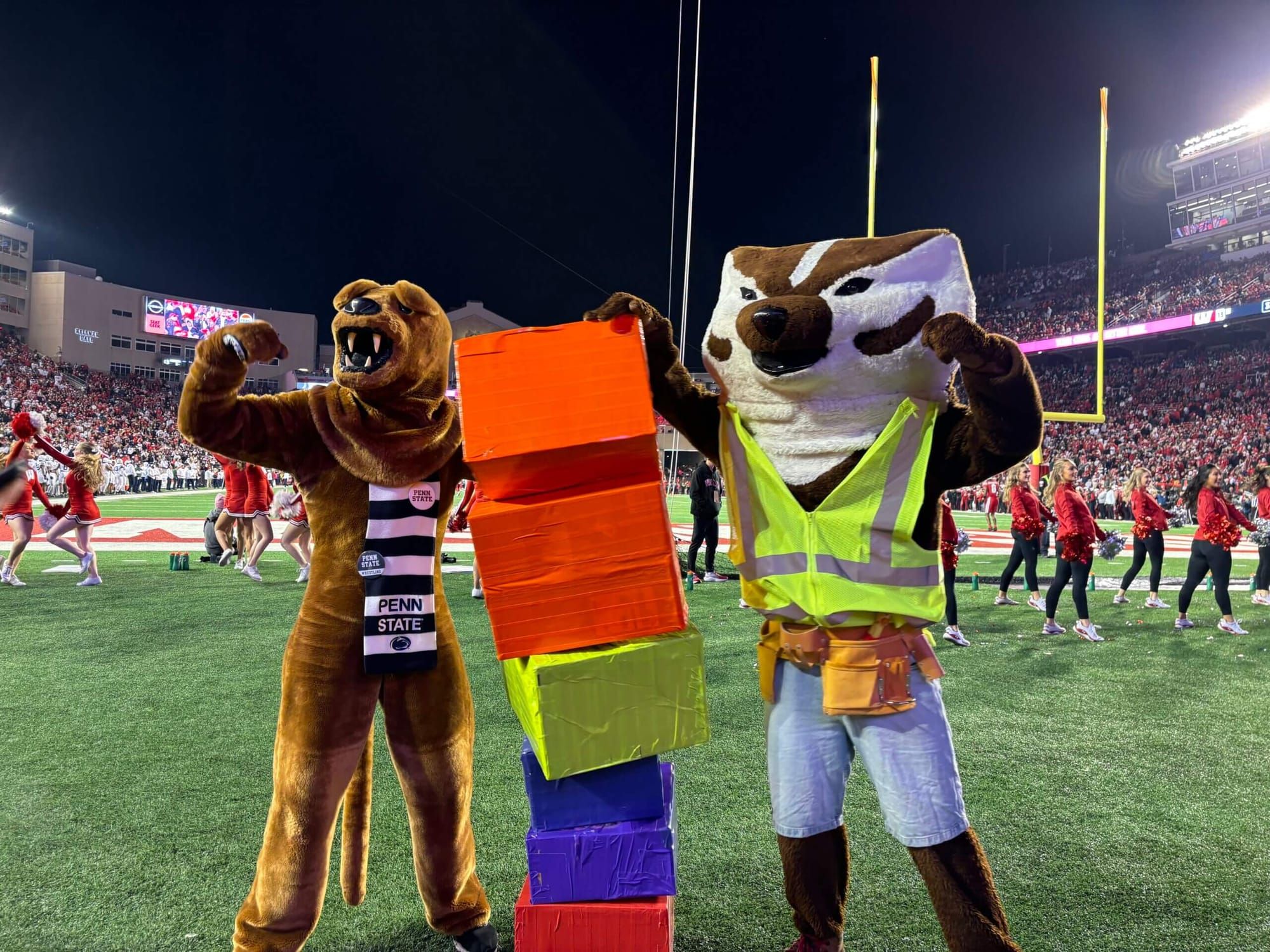 Iowa and Michigan Try to Out-Yellow Each Other, Bucky Badger Visits Happy Valley