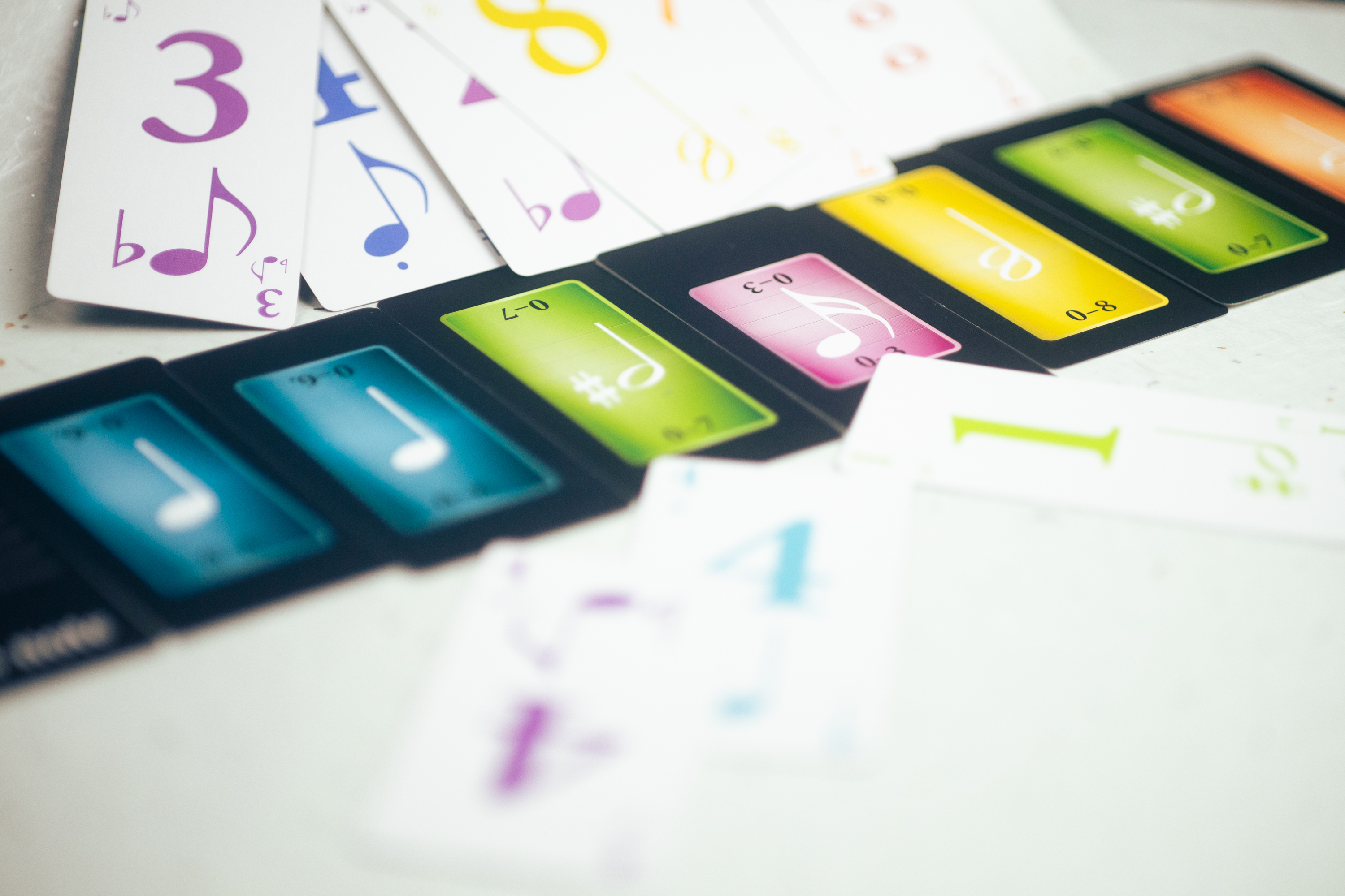 Cards from the trick-taking game Xylotar.