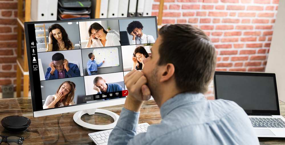 Conference call with all audience being tired