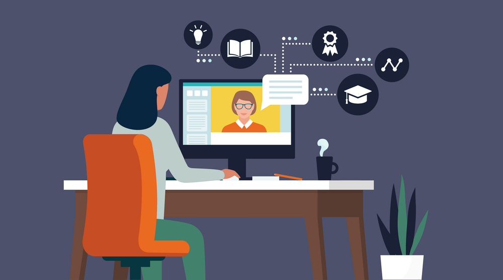 illustrated human resources officer working