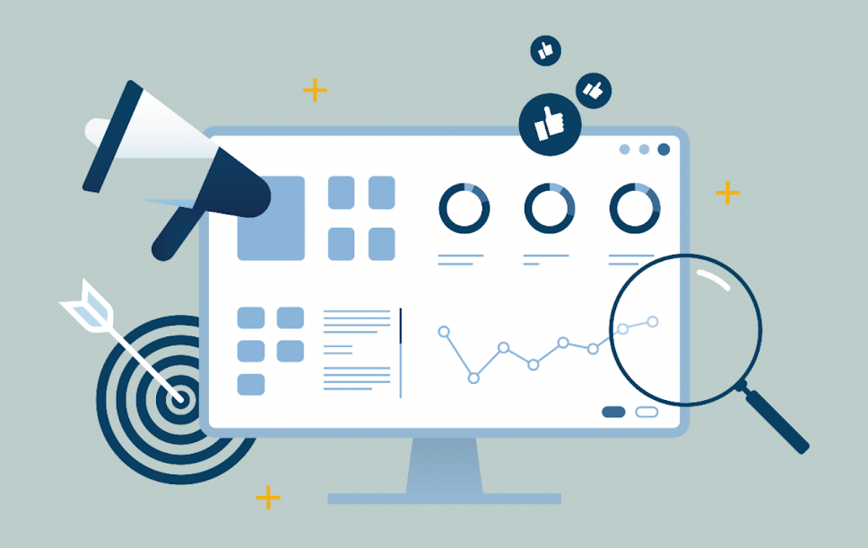 Graphic of a data dashboard