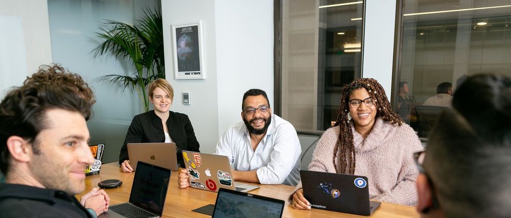 Diverse team in an office