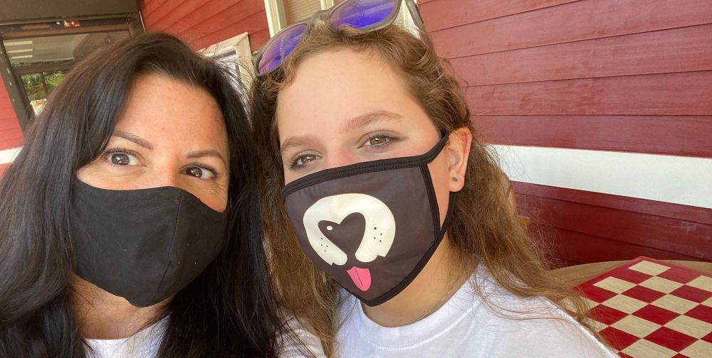 Leslie with her child