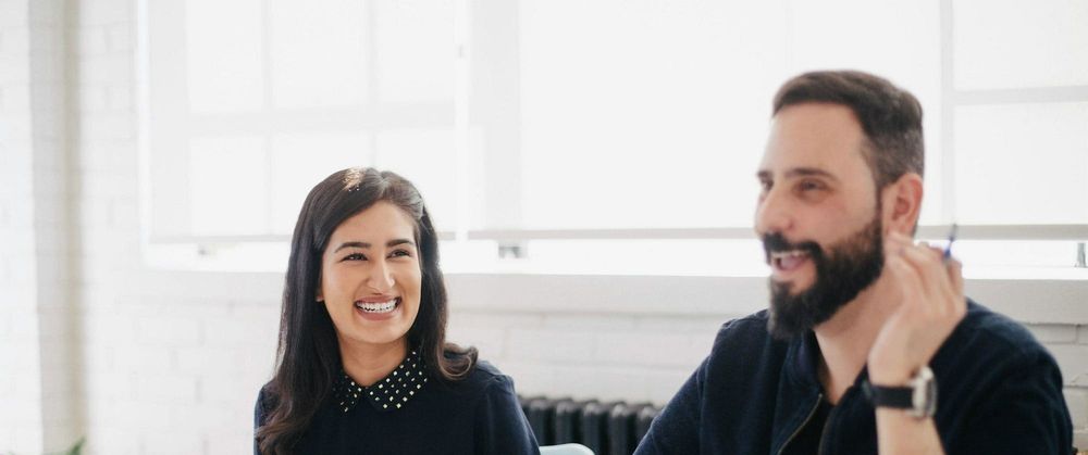 Two colleagues in an office
