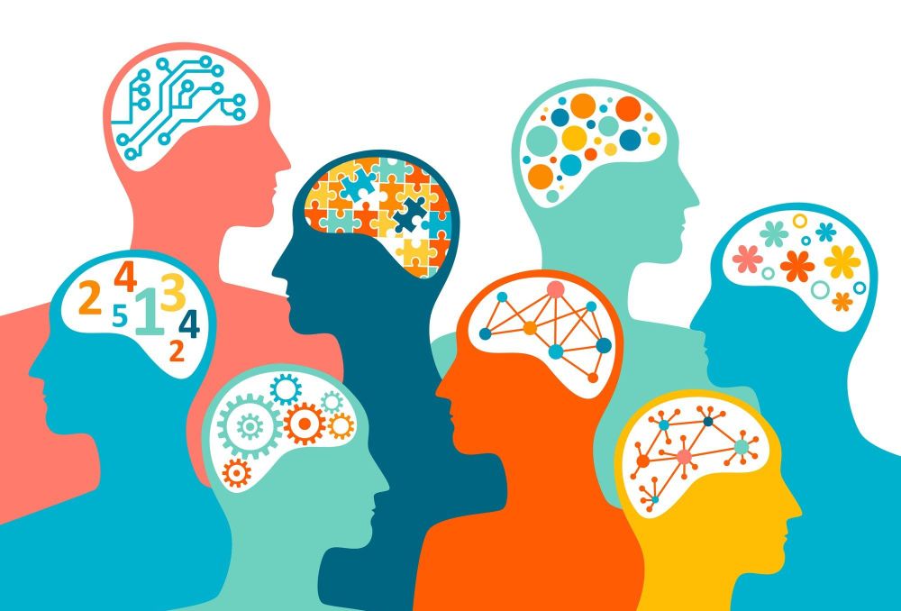 Graphic of figures with diagrams in their heads