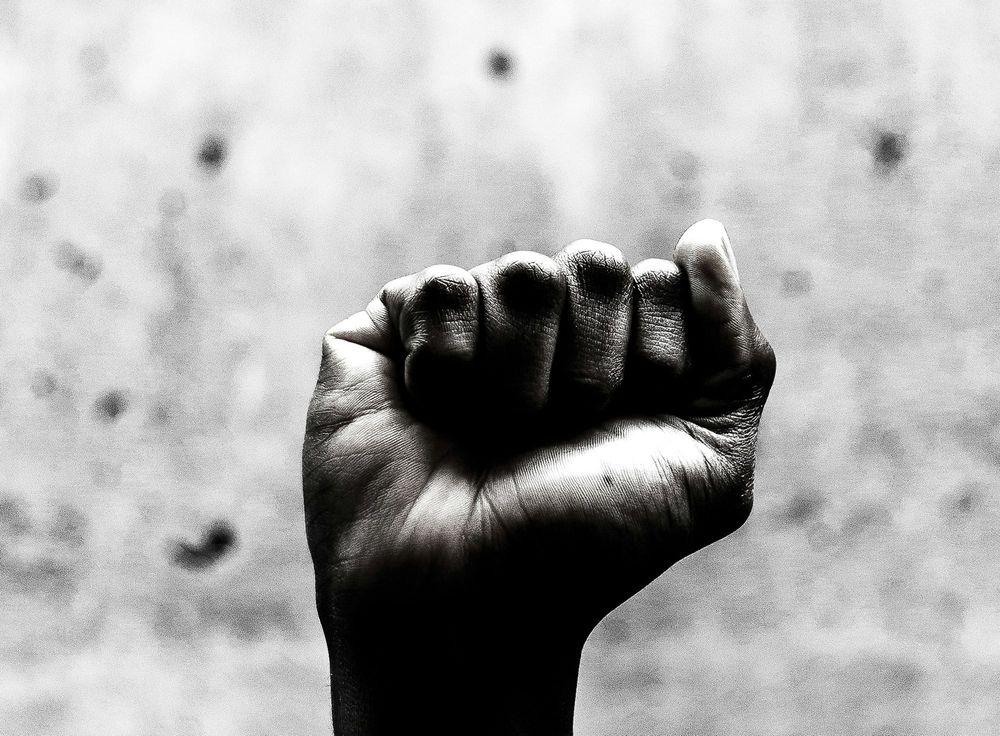 A Black power fist