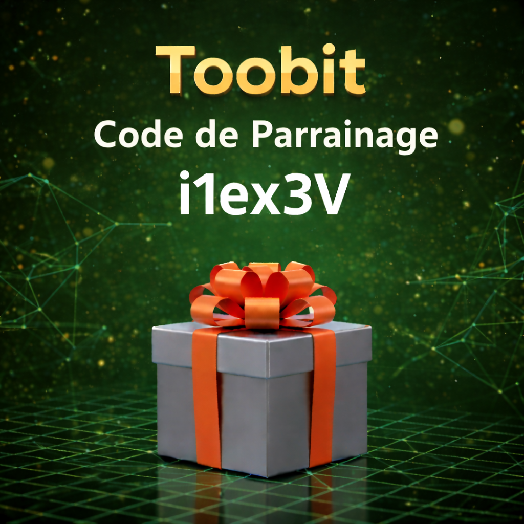 Code de Parrainage Toobit: « i1ex3V » – Bonus jusqu’à 20 000 USDT (Réduction de 40 % sur les frais)