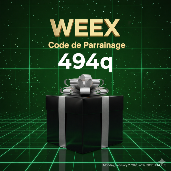 Code de parrainage WEEX : “494q” – Récompenses de trading crypto optimisées pour 2026