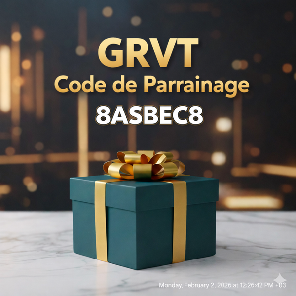 Code de Parrainage GRVT: « 8ASBEC8 » – (Une expérience de trading flexible)