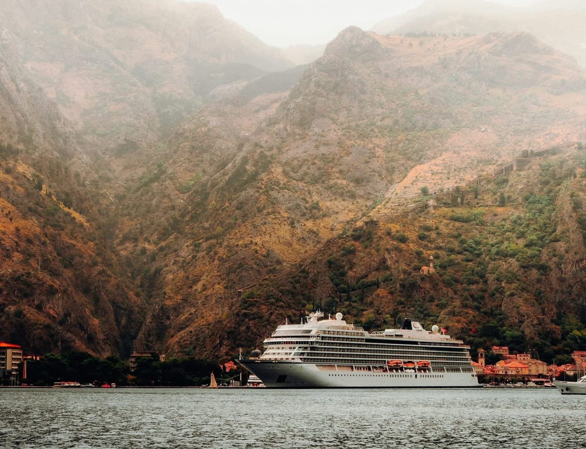 a large cruise ship in a body of water