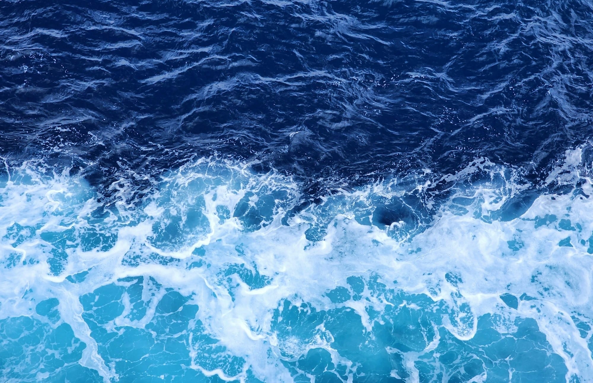 an aerial view of a body of water