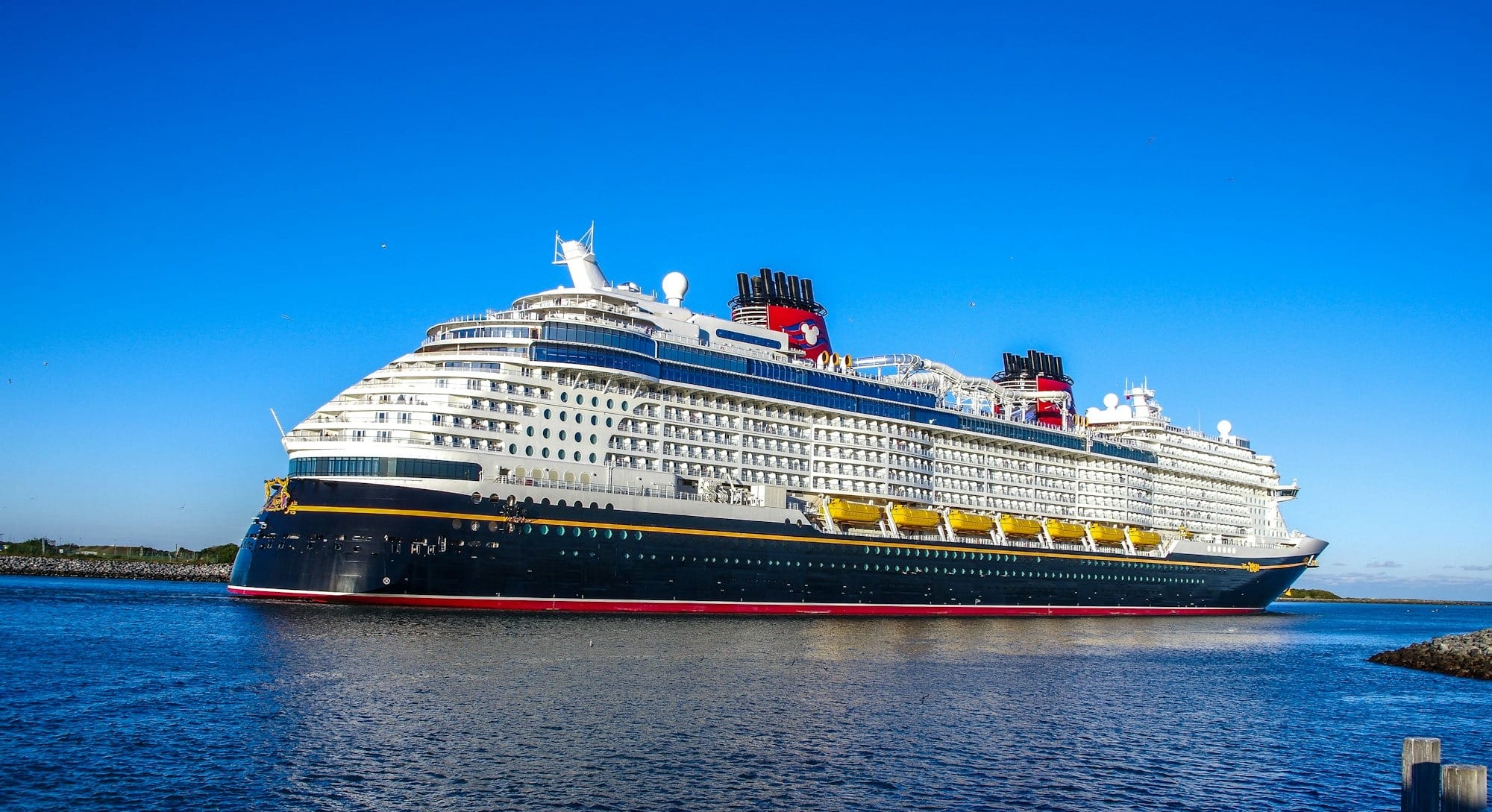 a large cruise ship in a body of water