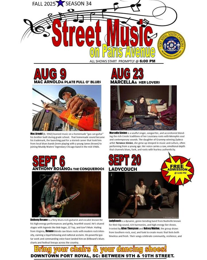 Street Music is Back in Port Royal, SC
