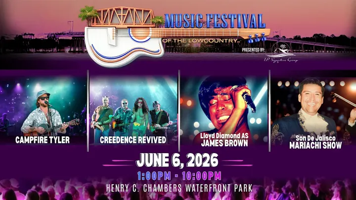 3rd Annual Music Festival of the Lowcountry | June 6th at Beaufort's Waterfront Park