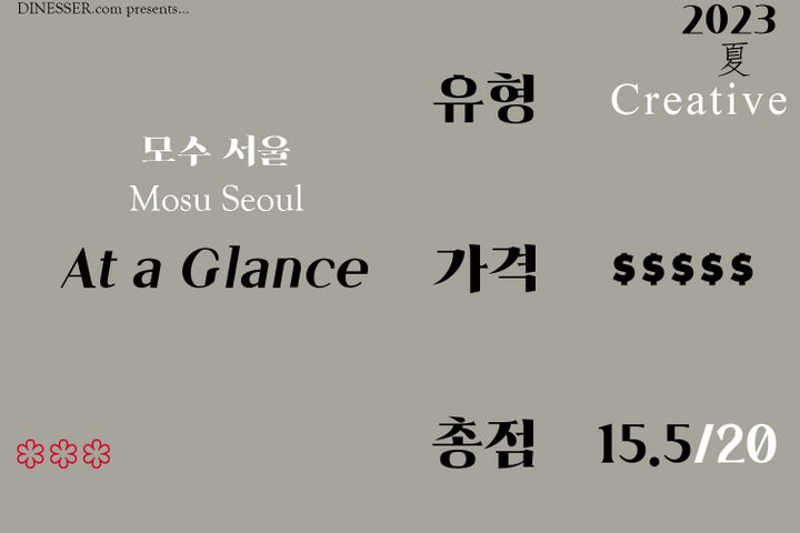 모수 서울 - 2023년 여름