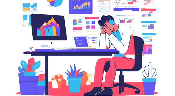 Frustrated marketer working on CRM strategy