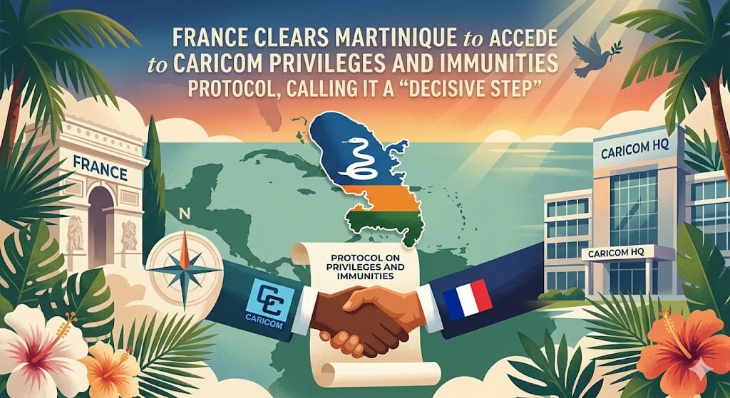 France Clears Martinique to Accede to CARICOM Privileges and Immunities Protocol, Calling It A “Decisive Step”